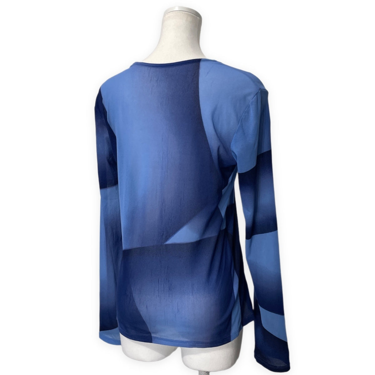 ISSEY MIYAKE 12SS シアートップス  カットソー Tシャツ シースルー プリント 長袖 イッセイミヤケ レディース