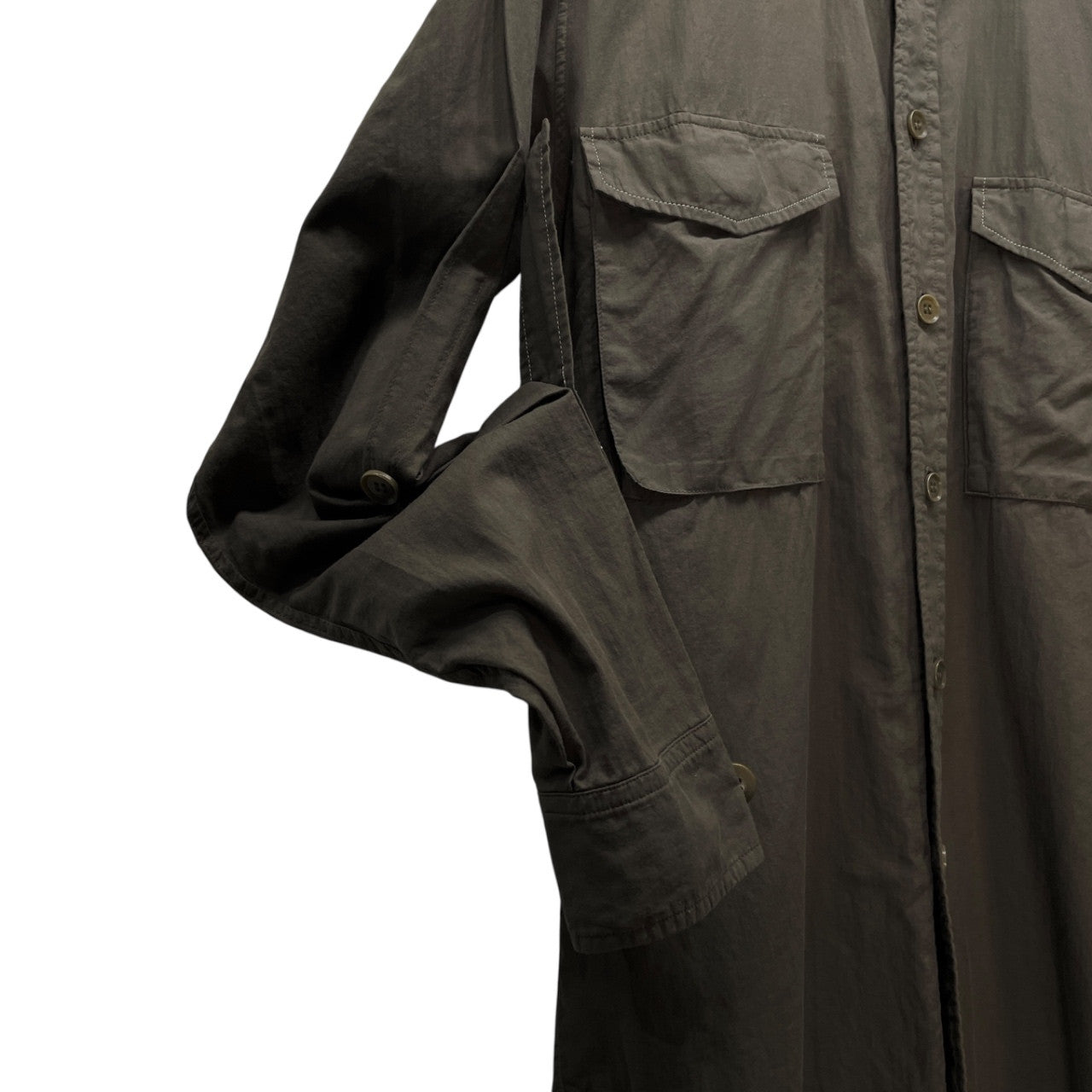 Y's for men コットンギャバジン襟着脱エポレット付ダブルポケットミリタリーシャツ ブラウス トップス Archive Yohji Yamamoto Pour Homme ワイズフォーメン ヨウジヤマモトプールオム メンズ