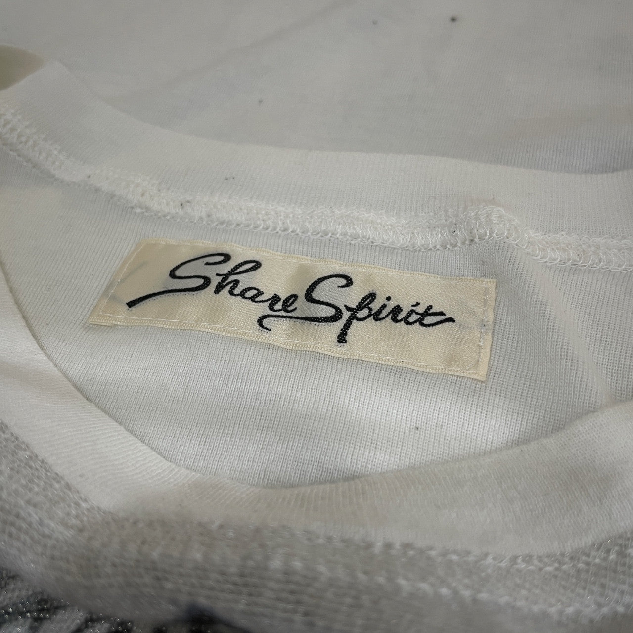 SHARE SPIRIT 21SS ラメガーゼバニープリントノースリーブモダールカットソー Tシャツ Tee T-shirt トップス Y2K シェアスピリット メンズ