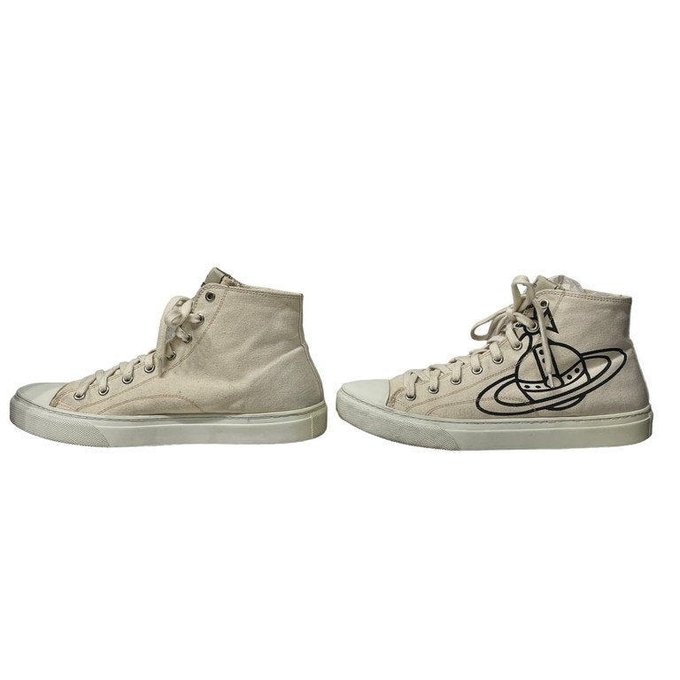 Vivienne Westwood 20AW PLIMSOLL HI TOP コットンキャンバスオーブロゴプリントハイカットスニーカー プリムソールハイトップシューズ 靴 クツ 43 ヴィヴィアンウエストウッド メンズ