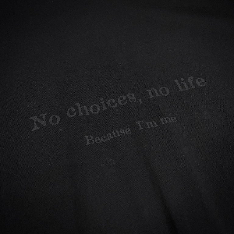 bajra No choises, no life Because I'm me プリントオーバーサイズカットソー ビッグシルエットTシャツ Tee T-shirt バジュラ メンズ レディース ユニセックス