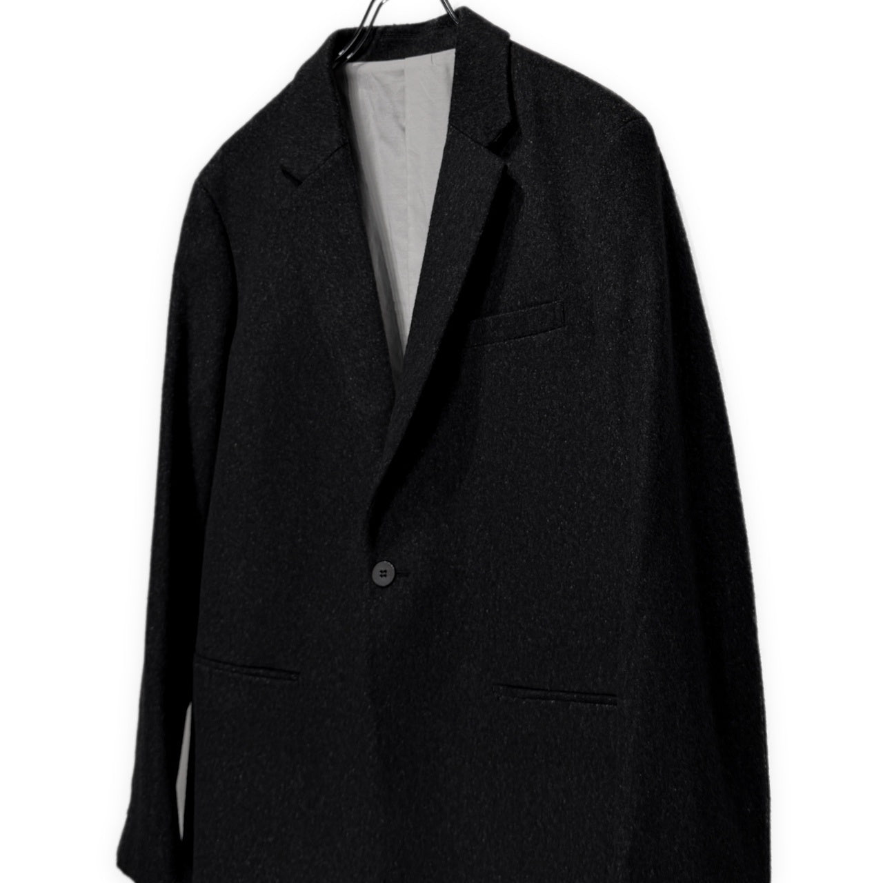 OVERCOAT 23AW SINGLE BREASTED JACKET WITH NOTCHED COLLAR IN WOOL FLANNEL ウールカシミヤフランネル1ボタンテーラードジャケット ブルゾン コート アウター F23J01-NKCF 定価115,500円 オーバーコート メンズ