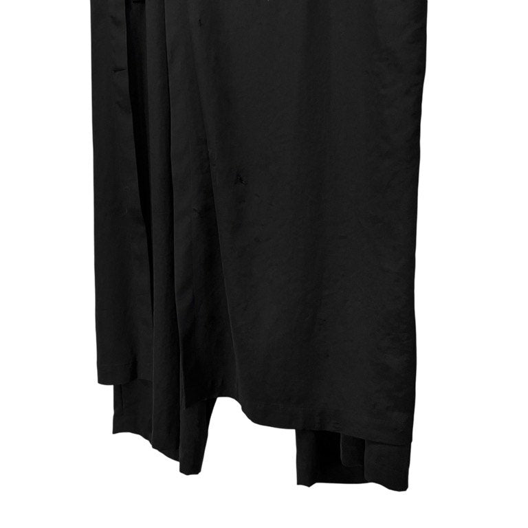 Yohji Yamamoto Pour Homme 21SS トリアセテートポリエステル左ラップクロップドイージーパンツ ボトムス ジップ ウエストゴムシャーリング ドローストリング ヨウジヤマモトプールオム メンズ