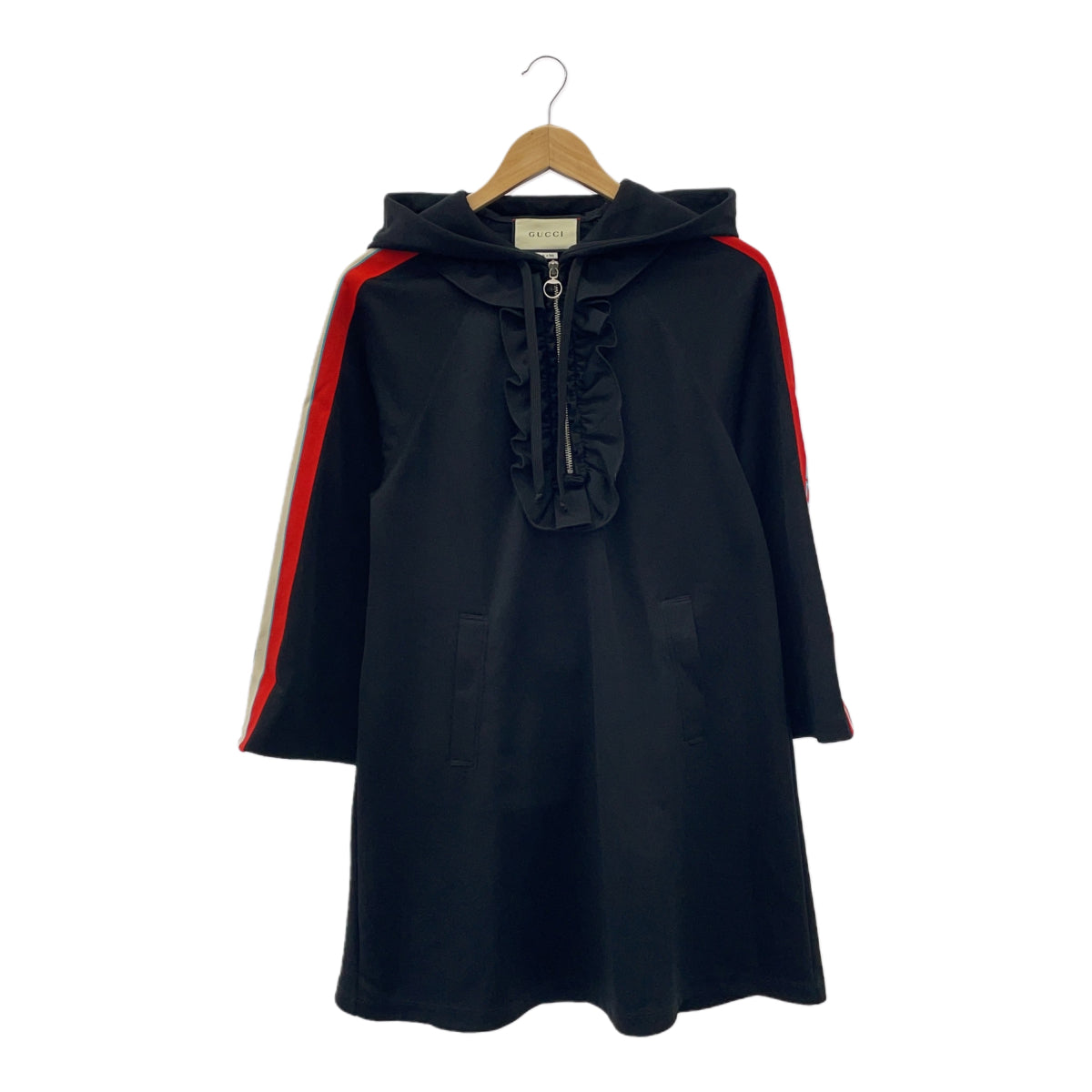 GUCCI GUCCI アームラインロゴハーフジップフーデッドジャージードレス