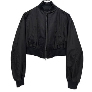 B Yohji Yamamoto トリアセテートカットオフショートボンバージャケット MA-1 フライトブルゾン コート ミリタリー アウター ヨウジヤマモト レディース