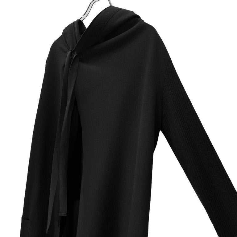 A.F HOMME ウールジャージーニットスリーブフーデッドロングコート 現A.F ARTEFACT パーカー カーディガン ジャケット アウター エーエフ オム メンズ