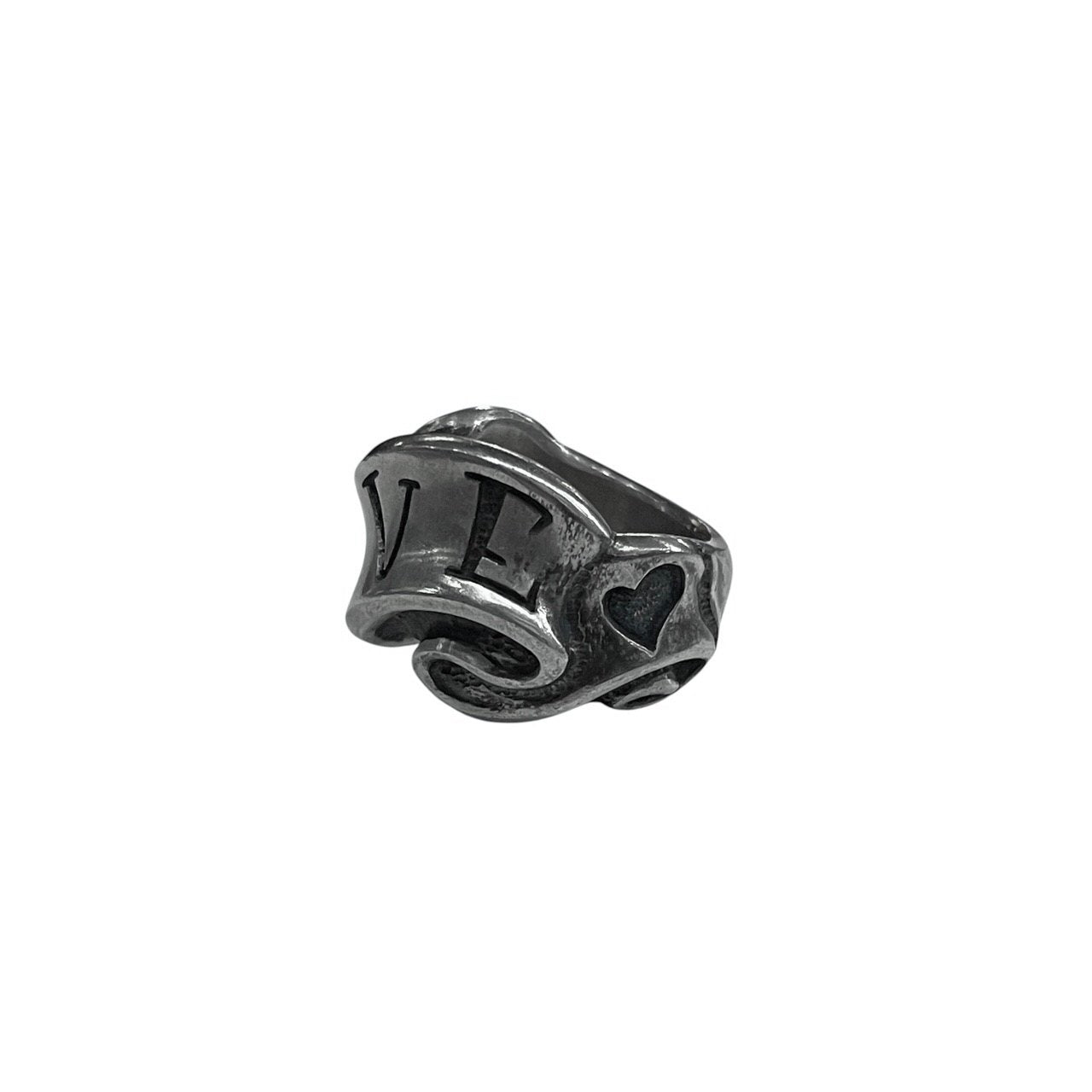 RAT RACE Message On Ribbon Ring LOVE メッセージオンリボンリング ラブ 指輪 アクセサリー シルバー 925 約8号 定価57,200円 ラットレース メンズ レディース ユニセックス