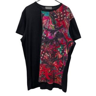 Yohji Yamamoto Pour Homme 23SS パッチワーク柄切替半袖 Tシャツ カットソー Tee T-shirt トップス 定価35,200円 ヨウジヤマモトプールオム メンズ
