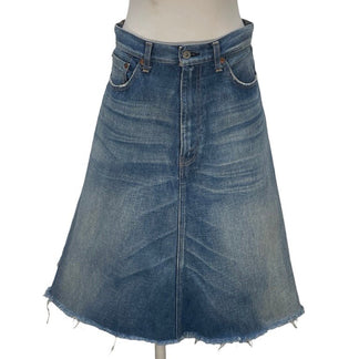 JUNYA WATANABE COMME des GARCONS denim 11SS カットオフデニムフレアスカート ボトムス パンツ 切りっぱなし 裁ち切り ジュンヤワタナベ コムデギャルソン レディース