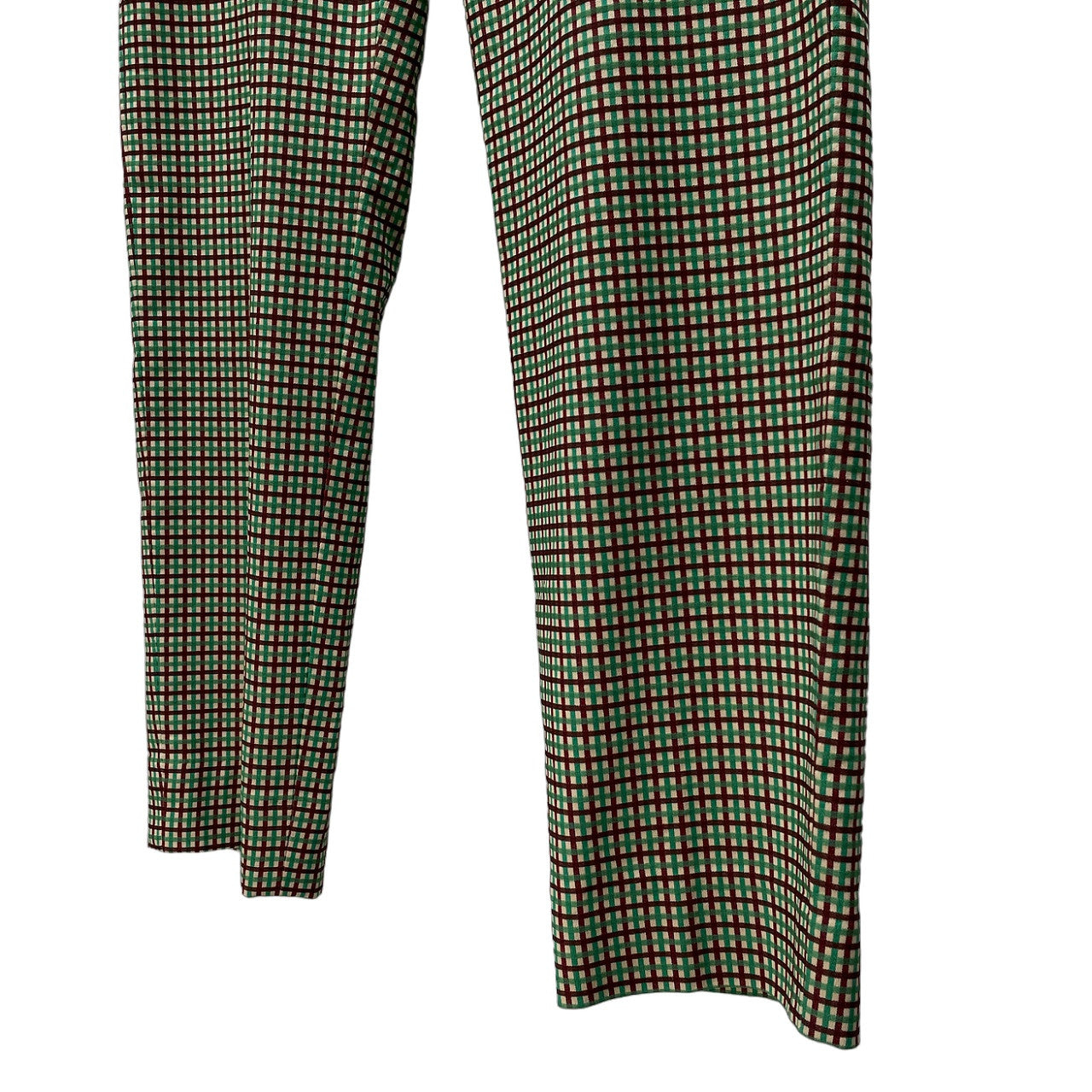 DRIES VAN NOTEN ストレッチコットンチェックテーパードパンツ Archive ボトムス ドリスヴァンノッテン レディース