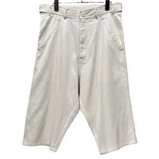 COMME des GARCONS HOMME PLUS 98SS シアサッカーサイドアジャスタークロップドパンツ Archive 90s New Natural ニューナチュラル期 ハーフ ボトムス コムデギャルソンオムプリュス メンズ