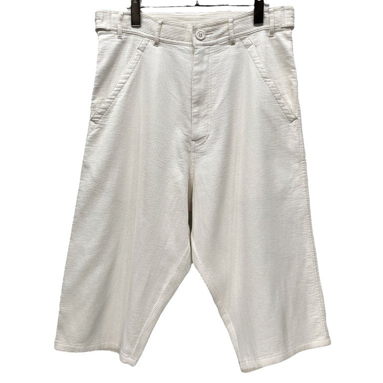 COMME des GARCONS HOMME PLUS 98SS シアサッカーサイドアジャスタークロップドパンツ Archive 90s New Natural ニューナチュラル期 ハーフ ボトムス コムデギャルソンオムプリュス メンズ
