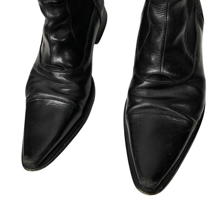 DOLCE&GABBANA レザーポインテッドトゥサイドゴアブーツ シューズ 靴 クツ D&G Archive ドルチェアンドガッバーナ メンズ レディース ユニセックス