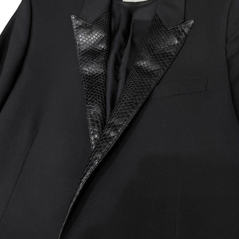 NEXT51｜D.F.L｜SAINT LAURENT PARIS 15SS パイソンレザーピークド