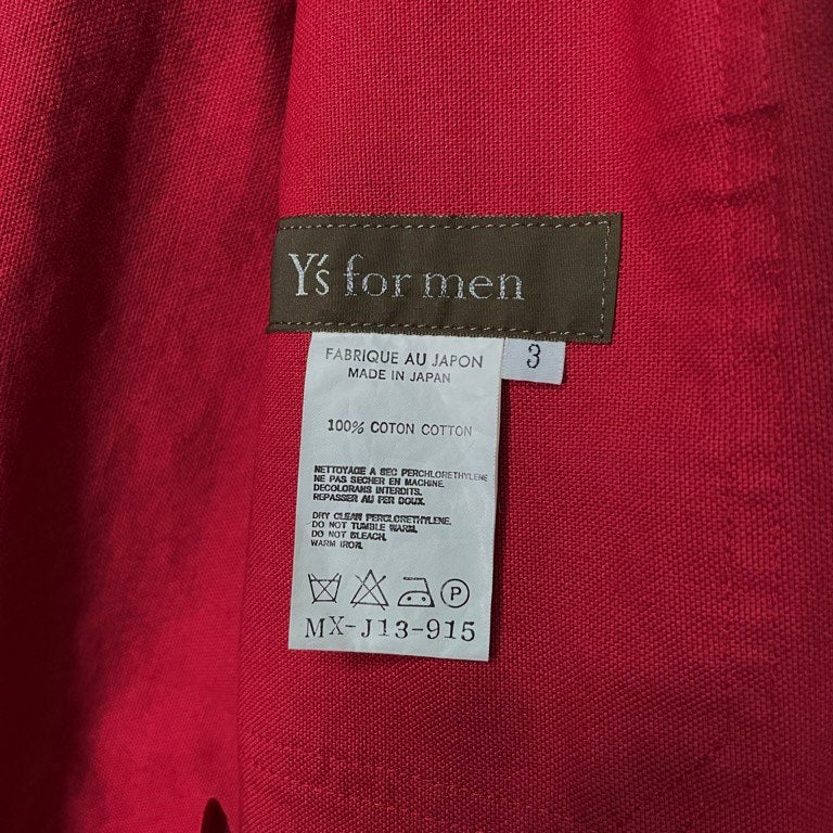 Y's for men ライトコットンキャンバススルーポケット付ロングコート ジャケット ブルゾン アウター Archive Yohji Yamamoto Pour Homme ワイズフォーメン ヨウジヤマモトプールオム メンズ