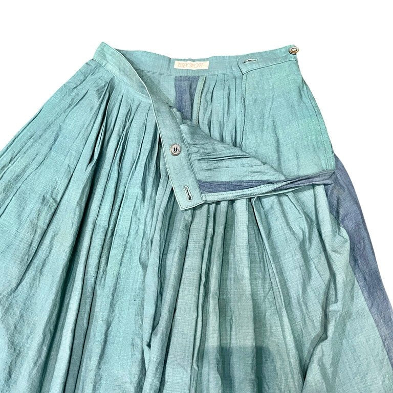 ISSEY SPORT ラインデザインプリーツフレアスカート ISSEY MIYAKE Archive 80s パンツ ボトムス ギャザー イッセイミヤケ レディース