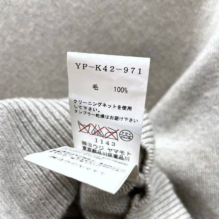 Y's スクエアシルエットサイドボタンアップハイネックニットセーター 変形 トップス ドルマン Yohji Yamamoto Femme ヨウジヤマモトファム ワイズ レディース