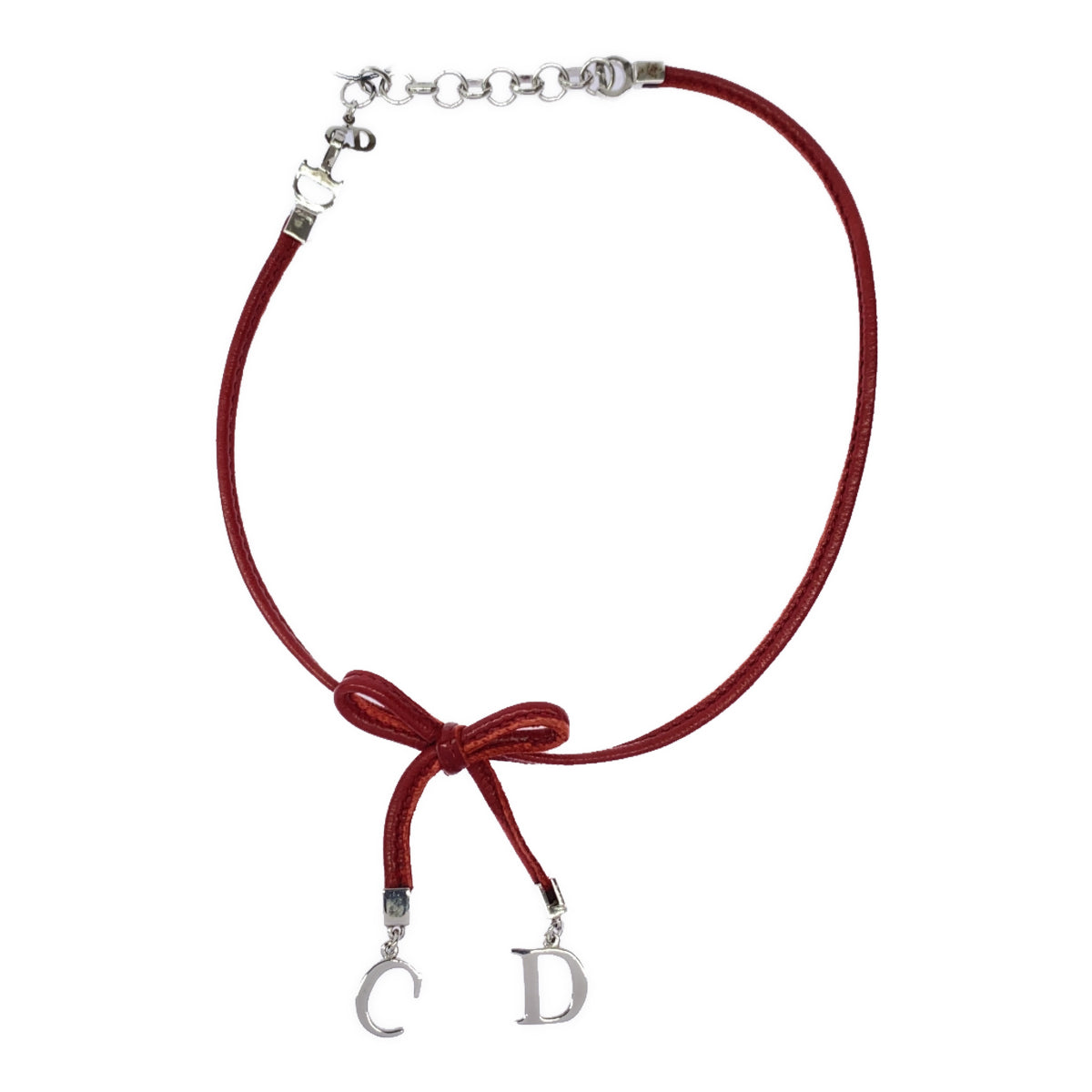 Christian Dior Christian Dior チョーカー CDレザーリボン