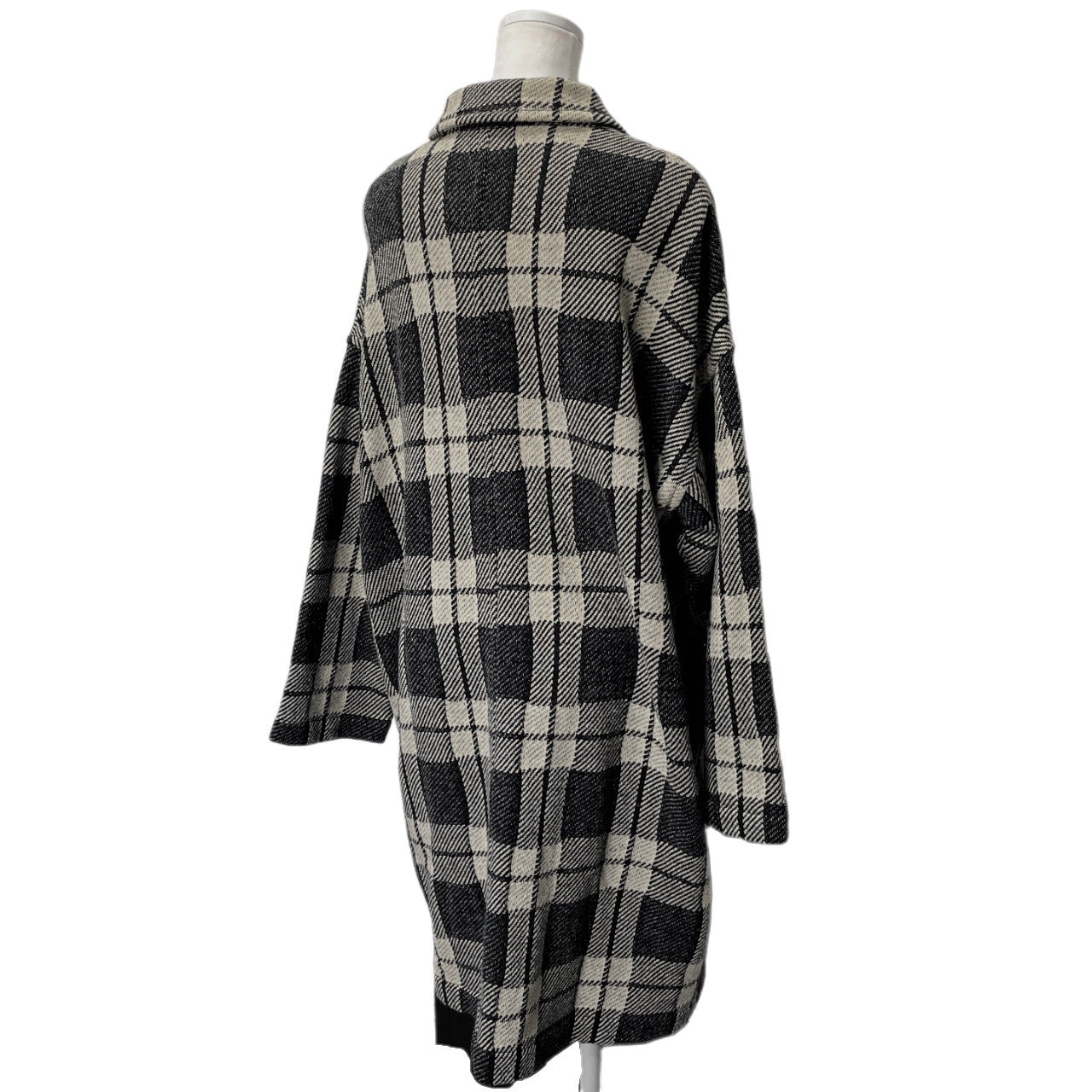 tricot COMME des GARCONS ウールチェックロングコート Archive 80s 初期 本人期 ジャケット ブルゾン アウター トリコ コムデギャルソン レディース