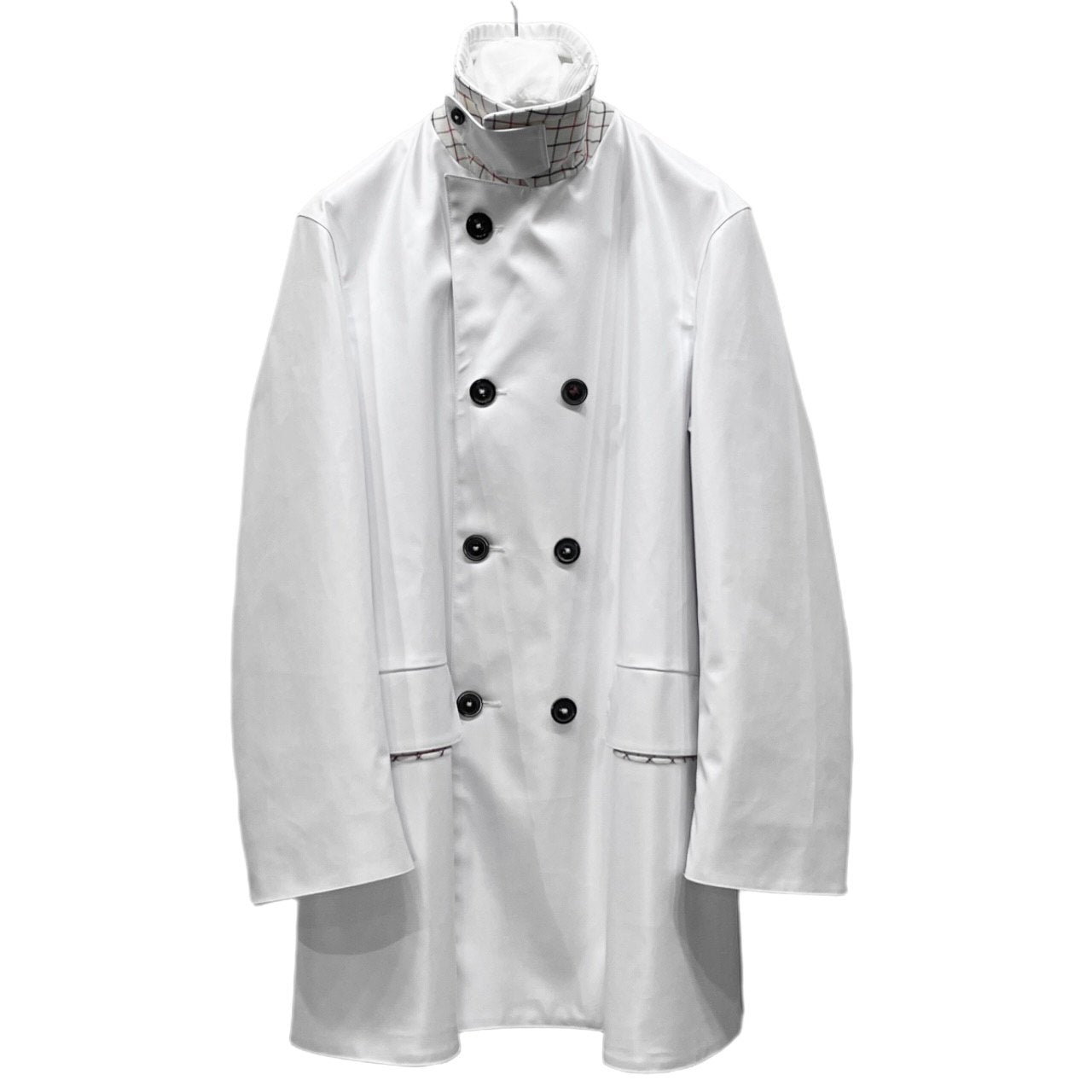 Maison Margiela 4 14 22AW コットンポリウレタン樹脂加工裏地チェックPコート ジャケット ブルゾン アウター PVC コーデュロイ ダブルブレスト 未使用タグ付き 定価322,300円 メゾンマルジェラ メンズ