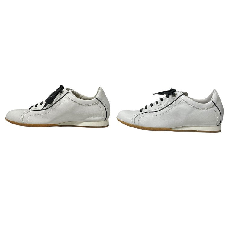 GIORGIO ARMANI カーフレザードライビングシューズ レースアップローカットスニーカー ロゴ 靴 クツ ジョルジオアルマーニ メンズ