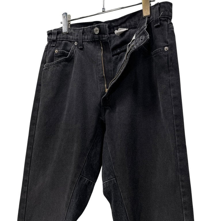 CHANGES 24AW LOOM exclusive REMAKE REGULAR FIT DENIM PANTS VINTAGE LEVI’S JEANS ヴィンテージリーバイス505ブラックデニムリメイク再構築カットオフフリンジパンツ ボトムス