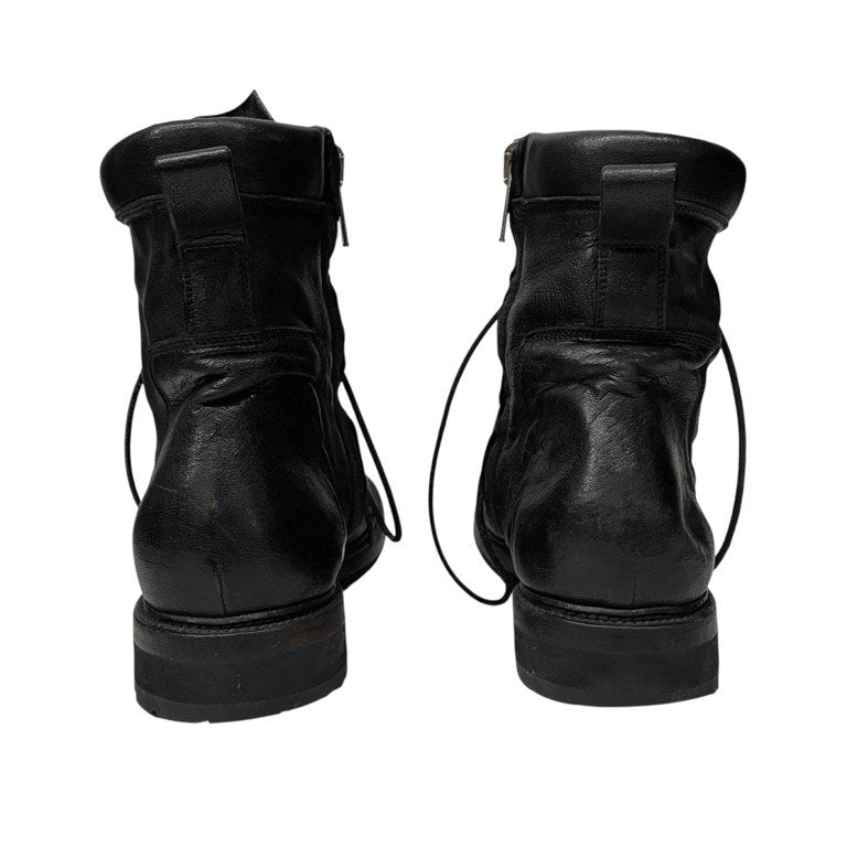 Rick Owens サイドジップレースアップレザーコンバットブーツ シャークソール シューズ 編み上げ 靴 クツ スニーカー 42 リックオウエンス メンズ