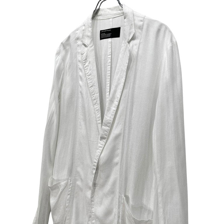 nude:masahikomaruyama ライナージャケット レーヨンリネンガーゼロングフロントスナップボタンジャケット コート ライトアウター ヌード マサヒコマルヤマ