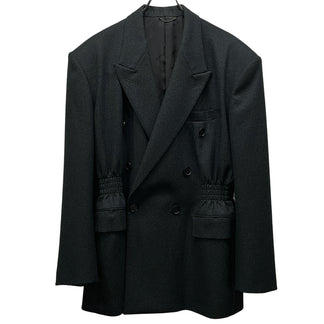JOHN LAWRENCE SULLIVAN 20AW WAIST GATHERED JACKET ウエストギャザーダブルブレストテーラードジャケット ブレザー ブルゾン コート アウター 定価110,000円 ジョンローレンスサリバン メンズ