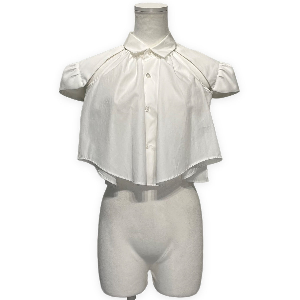 noir kei ninomiya コットンブロードパフスリーブ変形ブラウス シャツ トップス ノワール ケイ ニノミヤ レディース