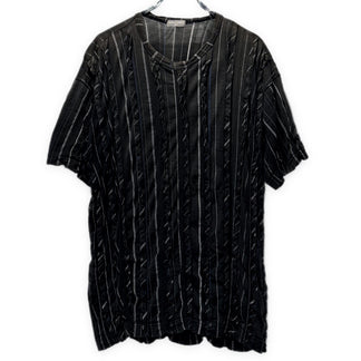 COMME des GARCONS HOMME 割り縫いフリルデザインストライプクルーネックTシャツ カットソー Archive 90s Tee T-shirt トップス 半袖 コムデギャルソンオム メンズ