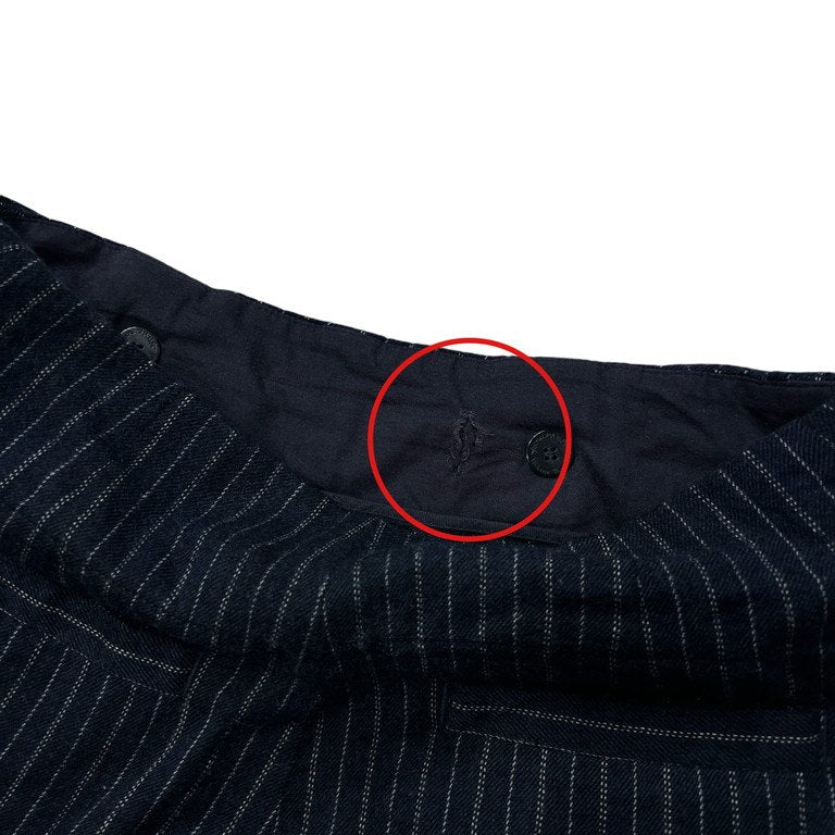 Vivienne Westwood ANGLOMANIA ウールストライプフランネルサイドダブルラップパンツ ボトムス ヴィヴィアンウエストウッド アングロマニア メンズ レディース ユニセックス