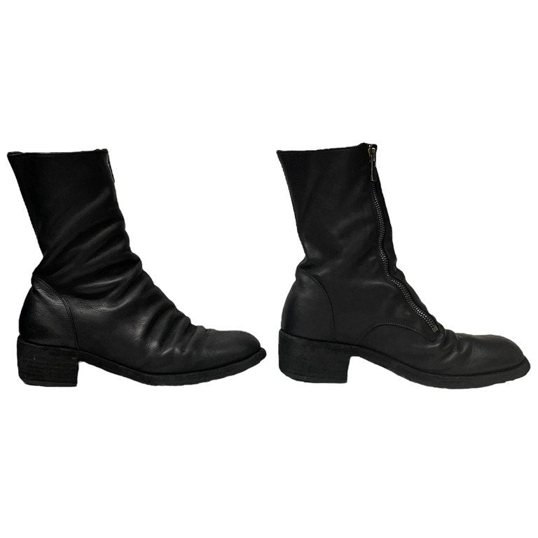 Yohji Yamamoto Pour Homme × GUIDI 23AW SOFT CALF LEATHER FRONT ZIPPER BOOTS ソフトカーフレザーフロントジッパーブーツ HJ-E23-774 シューズ Vibram 定価265,100円 ヨウジヤマモトプールオム グイディ メンズ