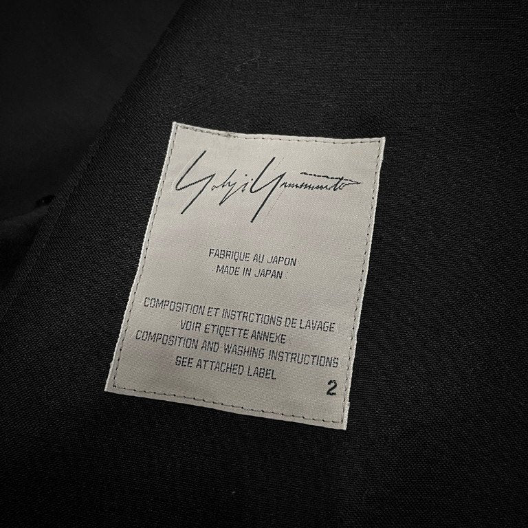 Yohji Yamamoto Femme 01SS ピークドラペル変形カットアシンメトリー1Bテーラードジャケット Archive ブレザー ブルゾン コート アウター ヨウジヤマモトファム レディース