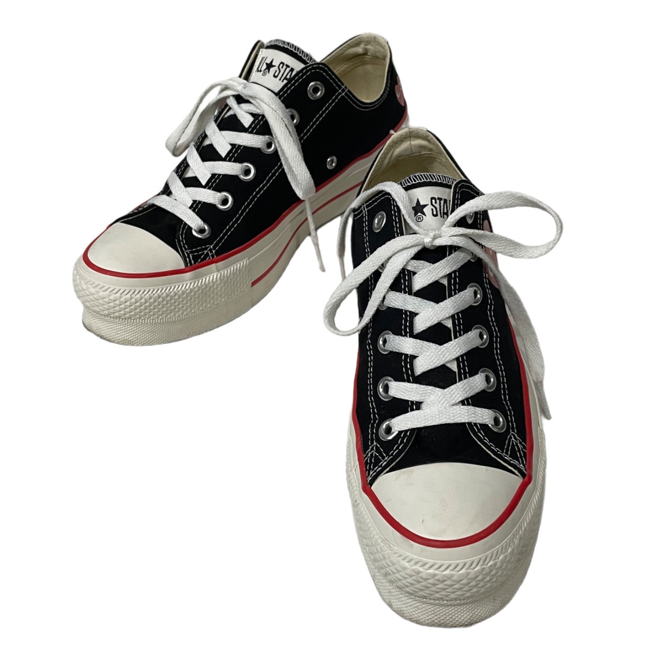 PLAY COMME des GARCONS × CONVERSE ALL STAR LIFTED OX PCDG ハートロゴプリントボリュームソールローカットスニーカー 厚底 シューズ 26cm プレイ コムデギャルソン コンバース メンズ レディース ユニセックス