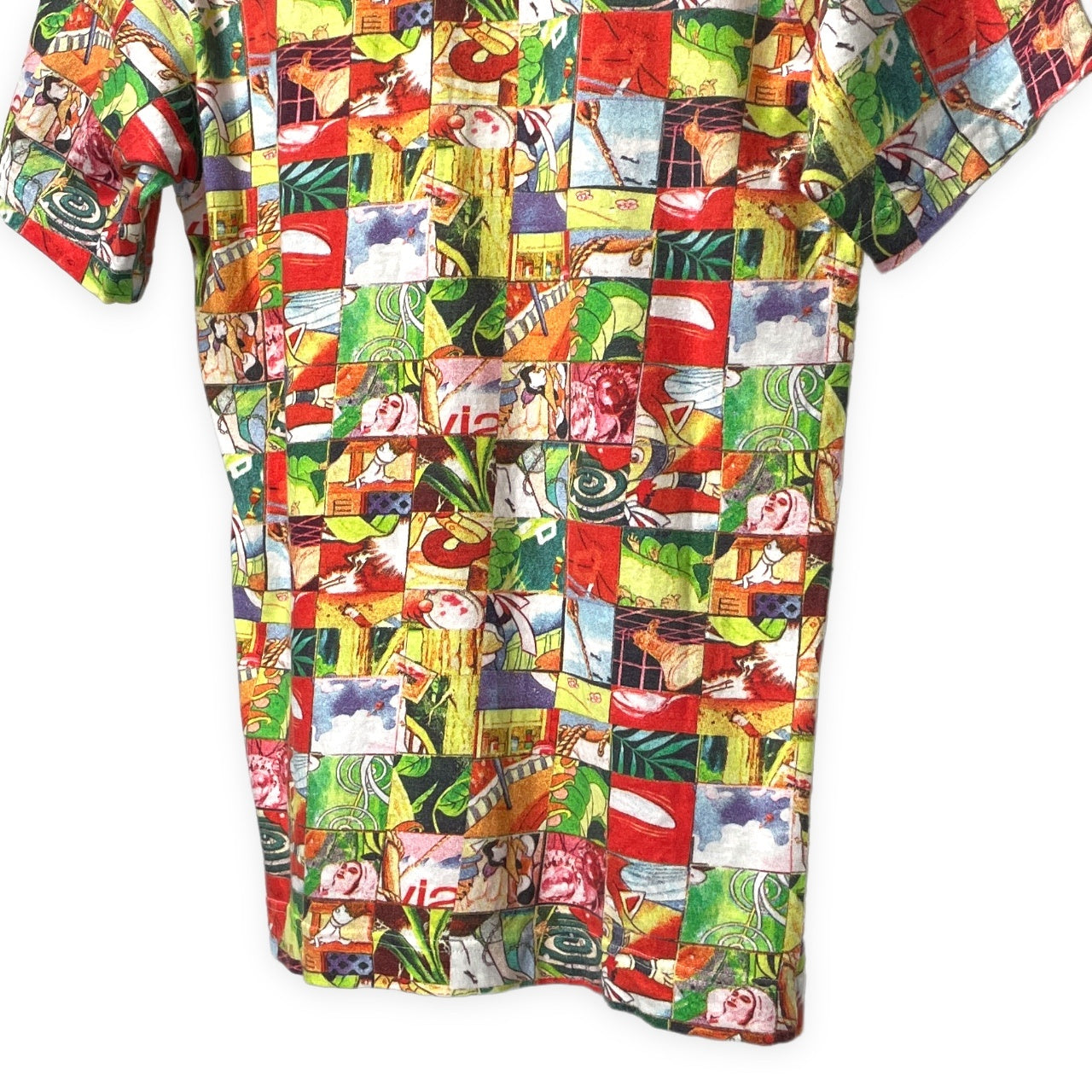 COMME des GARCONS SHIRT 福田美蘭 コラージュプリントクルーネックTシャツ カットソー Tee T-shirt Archive 90s 00s トップス 半袖 総柄 コムデギャルソンシャツ メンズ