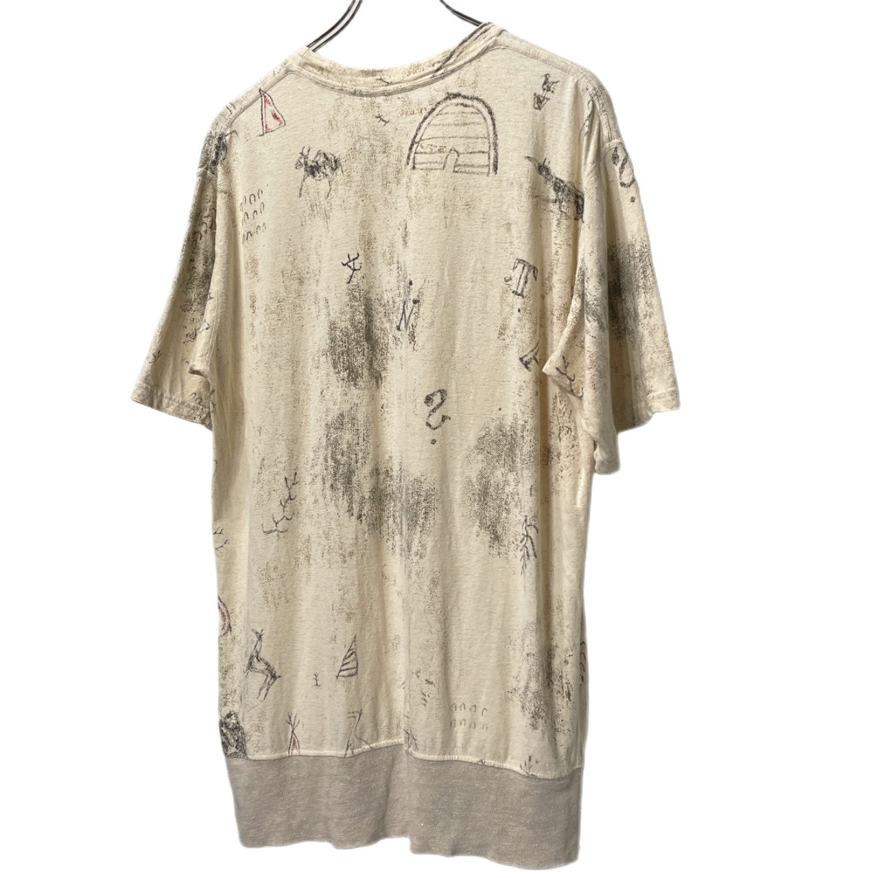 KAPITAL コットンヘンプ天竺アートプリントTシャツ カットソー Tee T-shirt トップス 半袖 リブ 総柄 Archive 初期 キャピタル メンズ レディース ユニセックス