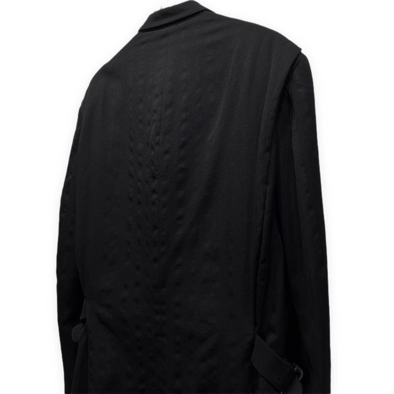 Yohji Yamamoto Pour Homme 93AW ウールギャバジンアクションプリーツサイドベルトテーラードジャケット アジャスター Archive 90s ブルゾン コート アウター ヨウジヤマモトプールオム メンズ