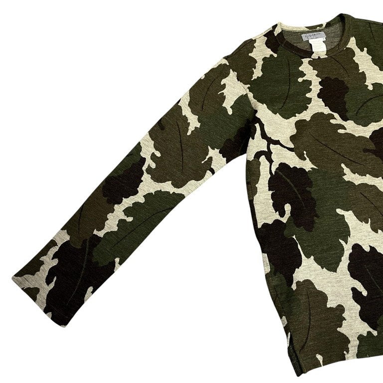 Yohji Yamamoto Pour Homme 02AW リーフカモフラージュオーバーサイズニットセーター カットソー Tシャツ トップス Archive 女優期 迷彩柄 ヨウジヤマモトプールオム メンズ