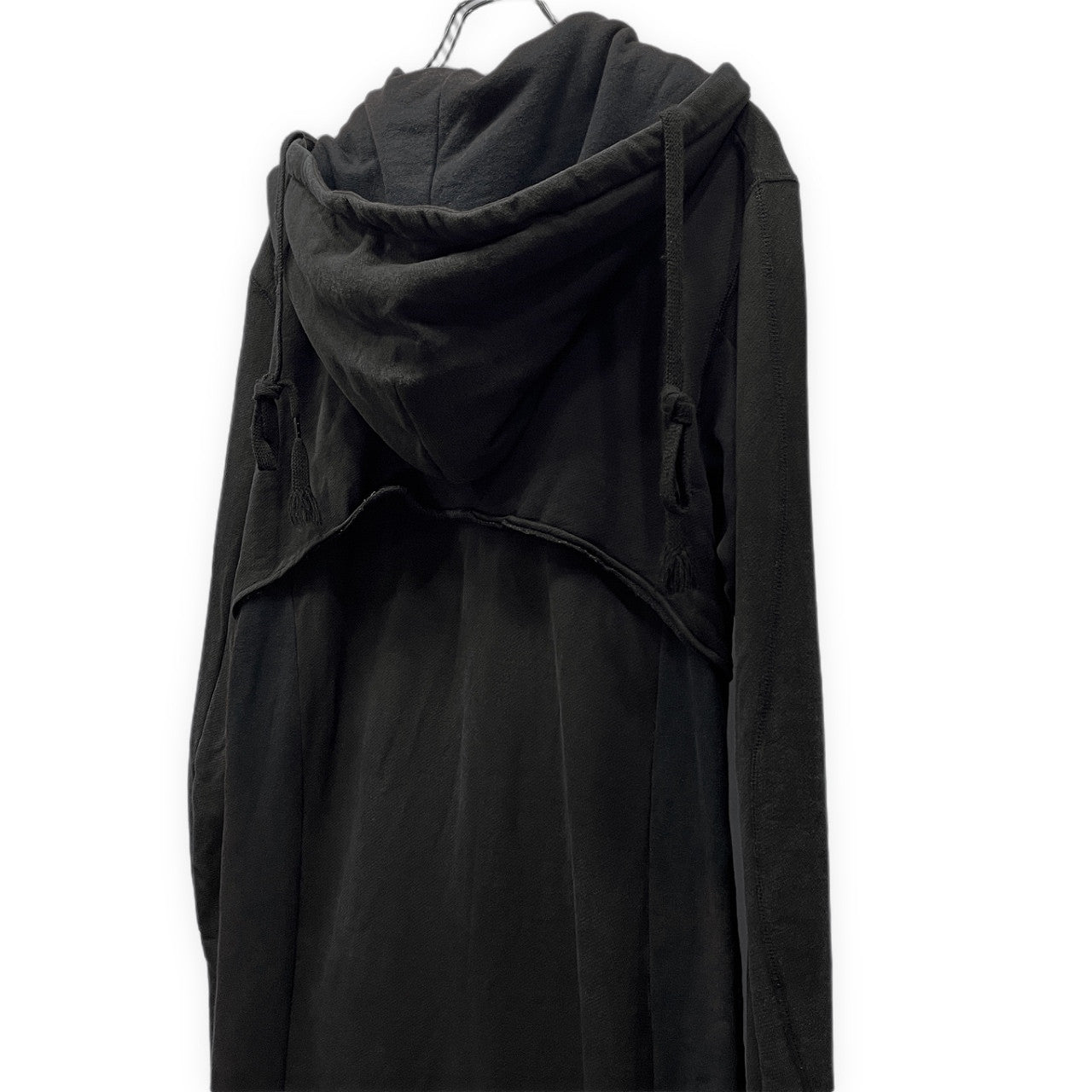 N/07 バックカットオフレイヤードサムホールリブスウェットロングパーカー フーディ 指貫 トップス アウター エヌゼロナナ メンズ