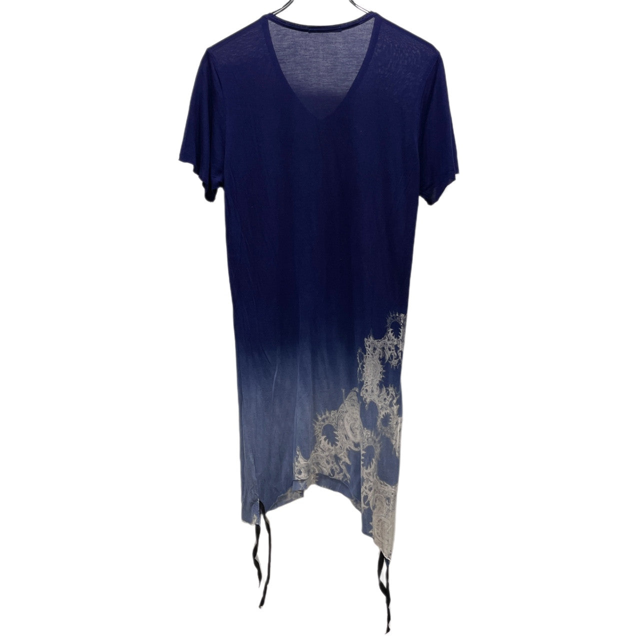 KMRii 抜染プリントグラデーションVネックモダールカットソー Tシャツ Tee T-shirt トップス Y2K ケムリ メンズ