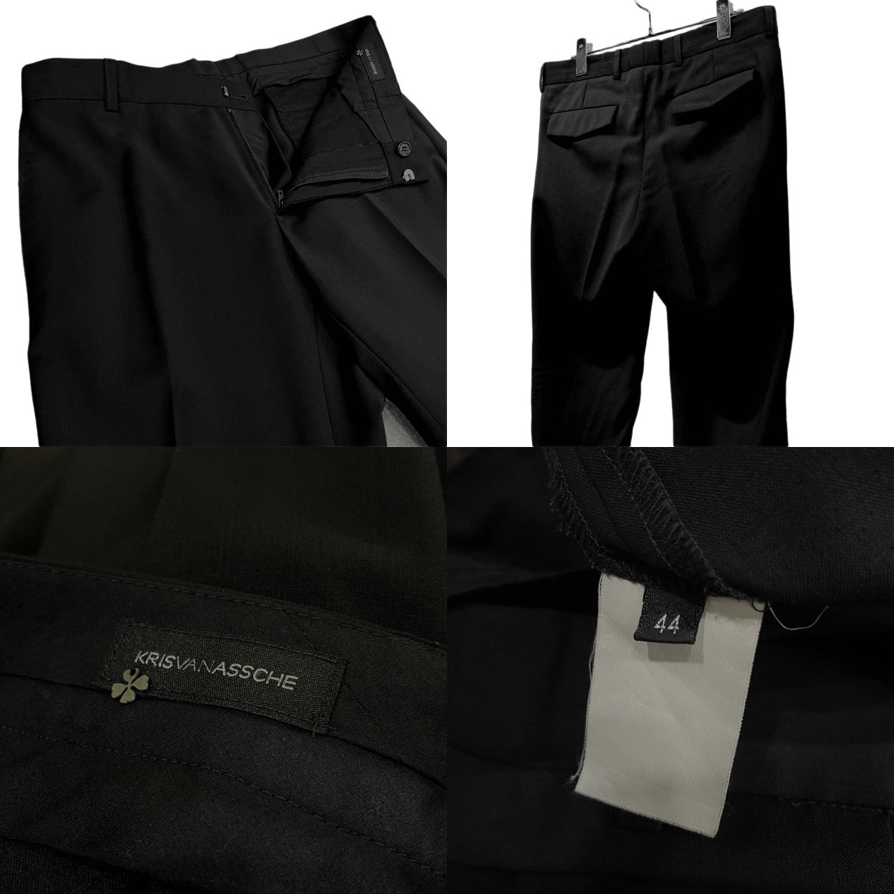 KRIS VAN ASSCHE ウールトロピカル2Bセットアップスーツ テーラードジャケット スラックス パンツ Archive アウター ボトムス メンズ クリスヴァンアッシュ
