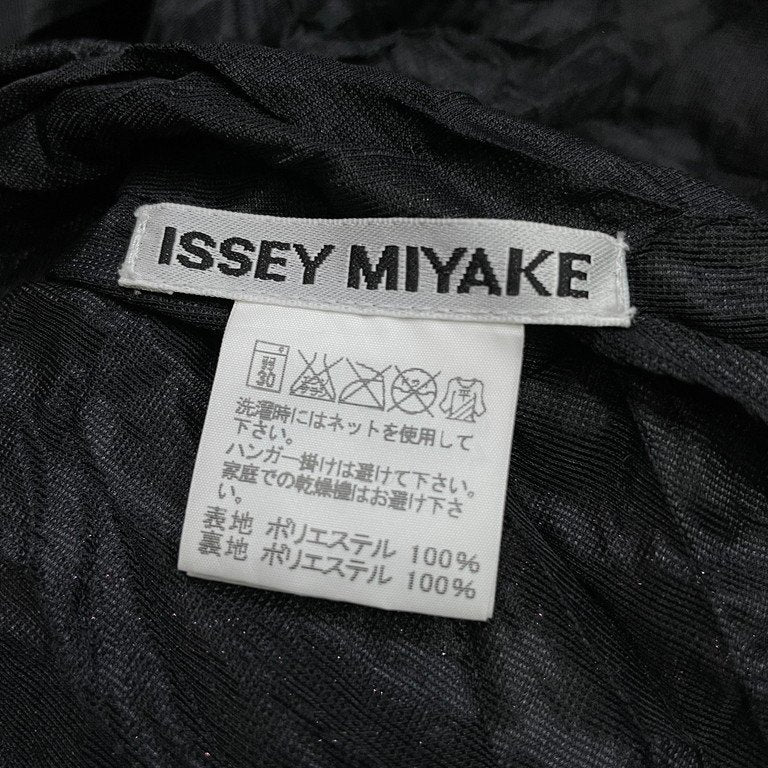 ISSEY MIYAKE 10AW 金属糸混紡ポリエステルプリーツノースリーブメタリックロングワンピース