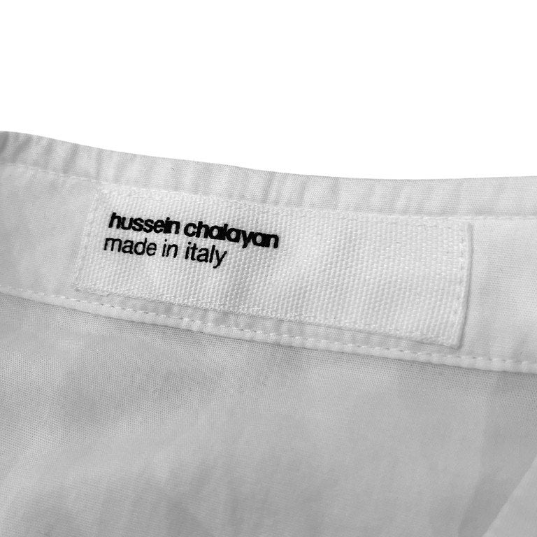 hussein chalayan 裾フリルスタンドカラーショートシャツジャケット Archive 00s トップス フセインチャラヤン レディース