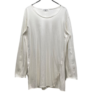 Yohji Yamamoto Pour Homme 19AW 天竺サイドスリットカットオフロングスリーブTシャツ カットソー Tee T-shirt 裁ち切り 長袖 トップス ヨウジヤマモトプールオム メンズ