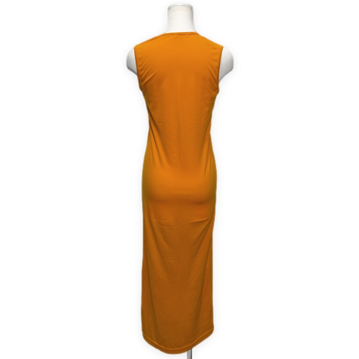 COMME des GARCONS 97SS オレンジポリエステル天竺ノースリーブロングワンピース ドレス カットソー Archive 90s Body Meets Dress, Dress Meets Body ボディミーツドレス ドレスミーツボディ コムデギャルソン レディース