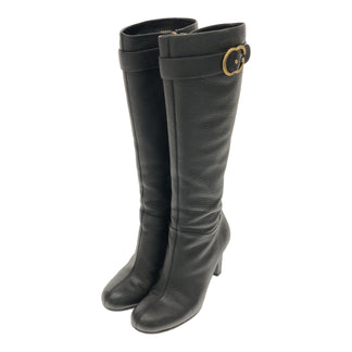 GUCCI GUCCI GGジップロングブーツ 36H