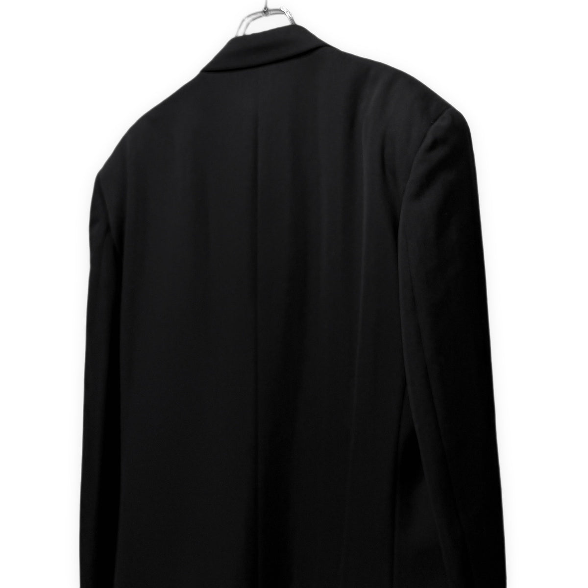 COMME des GARCONS HOMME PLUS 91AW ウールギャバジンピークドラペルダブルブレスト袖裏ストライプテーラードジャケット Archive 6.1 THE MEN ブレザー ブルゾン コート アウター コムデギャルソンオムプリュス メンズ