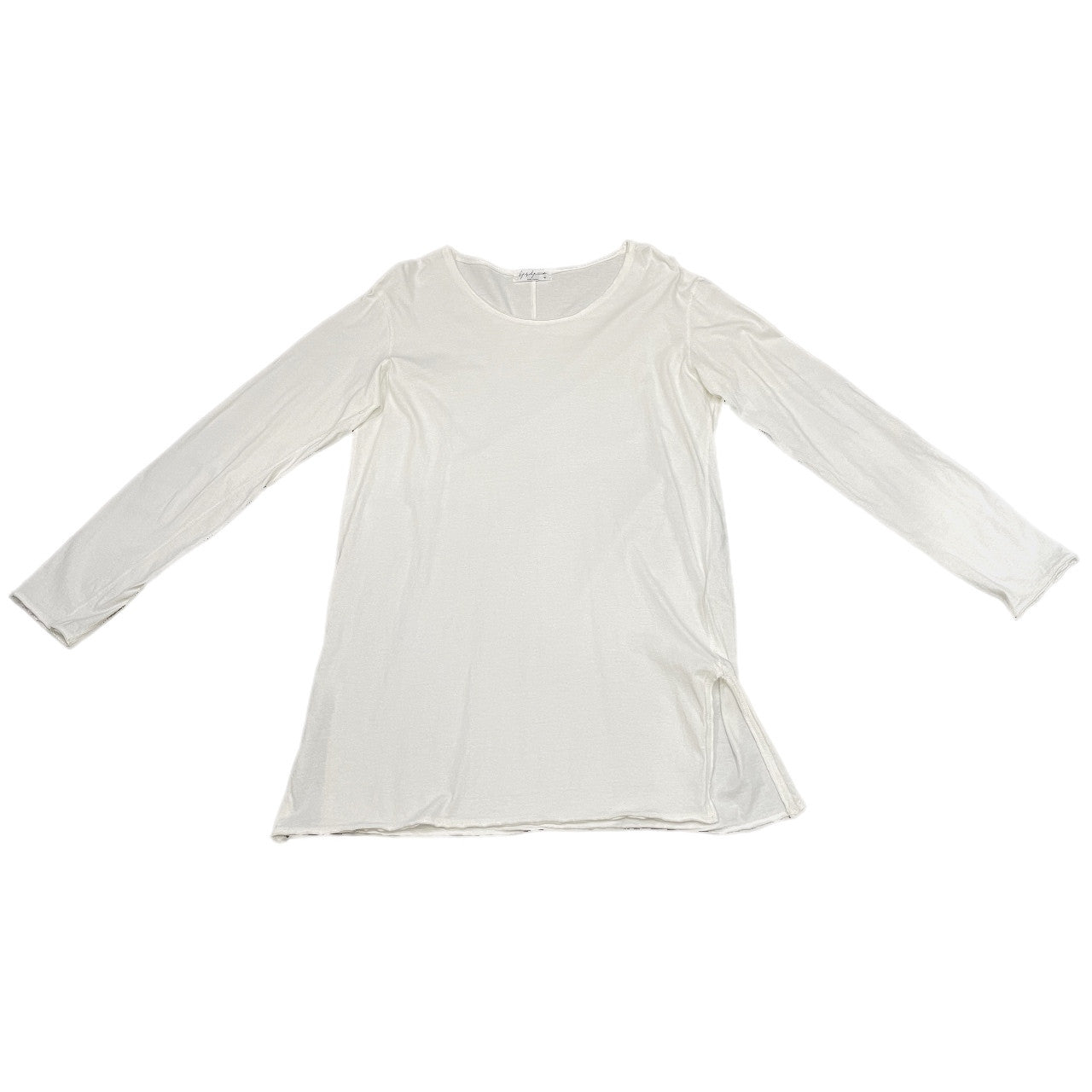 Yohji Yamamoto Pour Homme 19AW 天竺サイドスリットカットオフロングスリーブTシャツ カットソー Tee T-shirt 裁ち切り 長袖 トップス ヨウジヤマモトプールオム メンズ