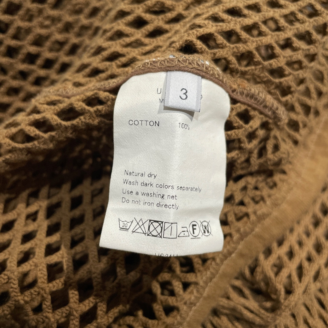 UNUSED 24SS メッシュコットンニットTシャツ カットソー トップス 長袖 編み アンユーズド メンズ
